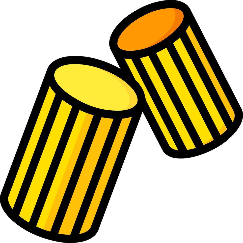 Two yellow and black striped cans on a white background vector