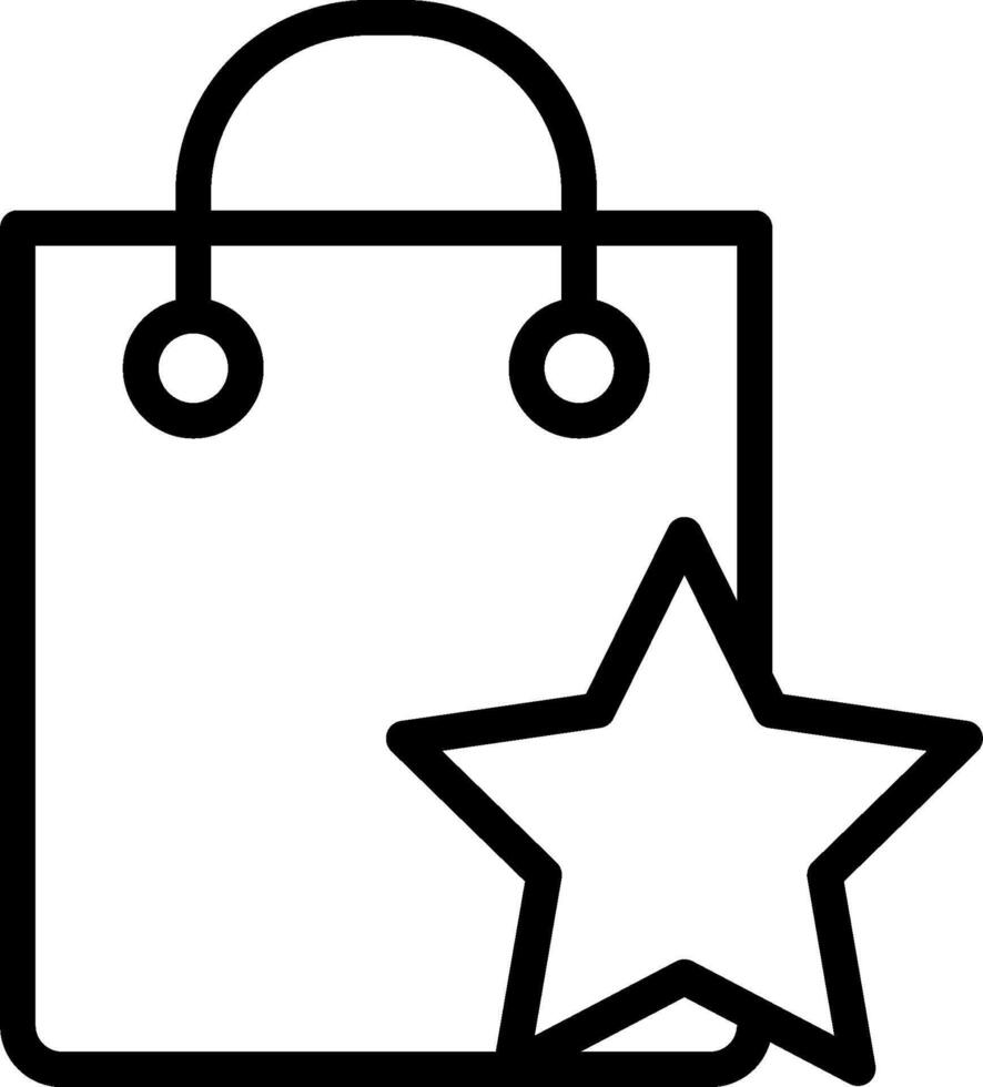 Shopping bag icon with star vector