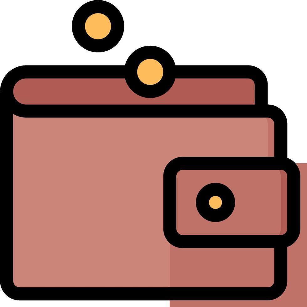 An icon of a wallet with coins vector