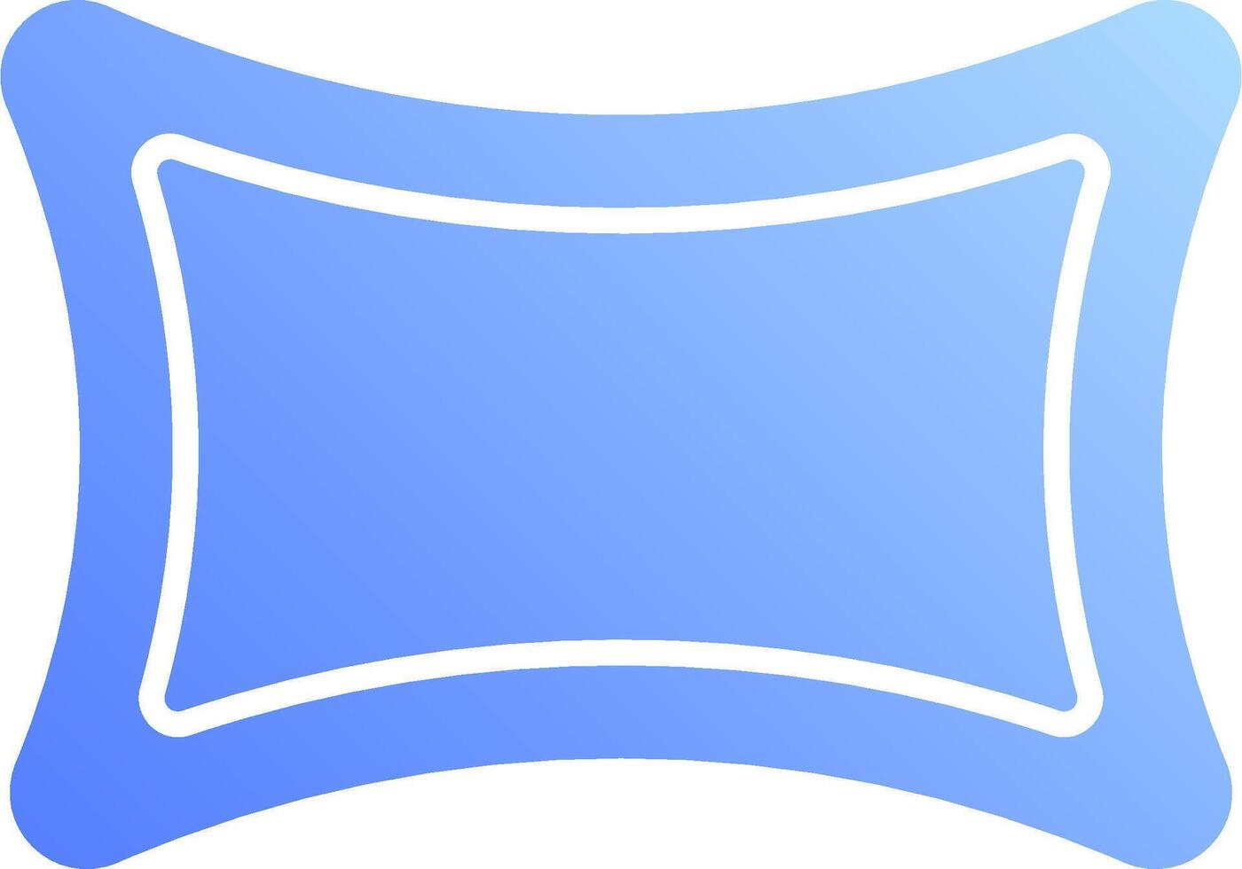 A blue pillow with a white border vector