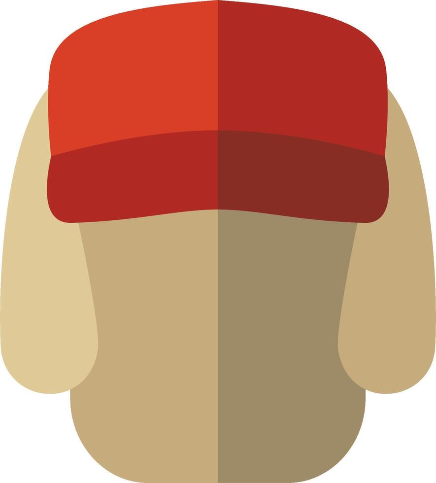 A dog wearing a red baseball cap vector