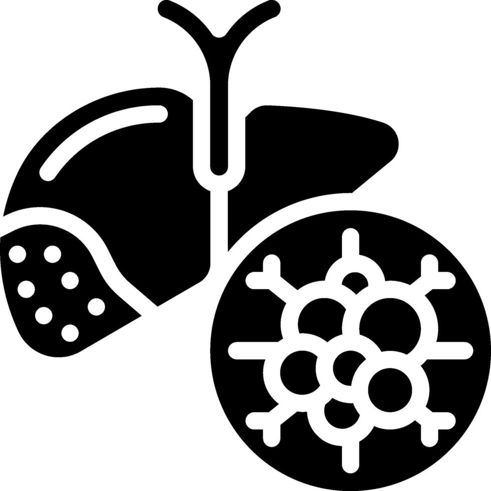 Liver and lungs icon vector