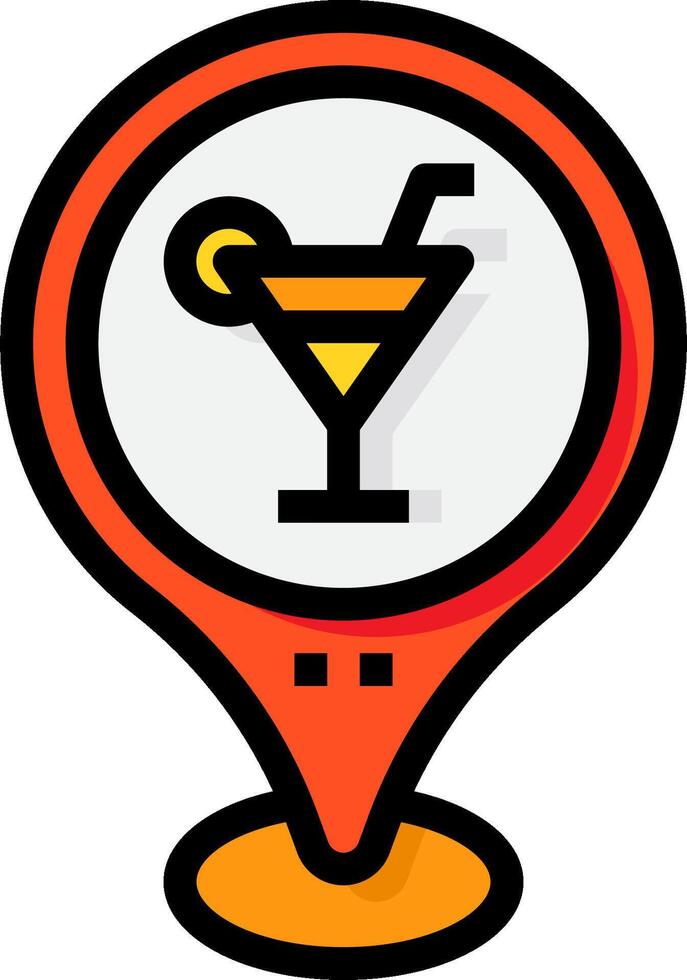 A martini glass with a drink in it vector