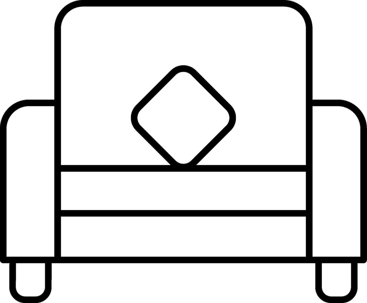 A chair with a diamond shape on it vector