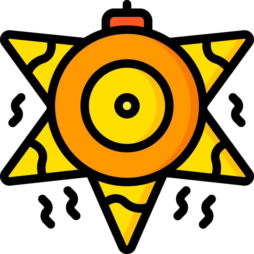 A star with a yellow and orange design vector