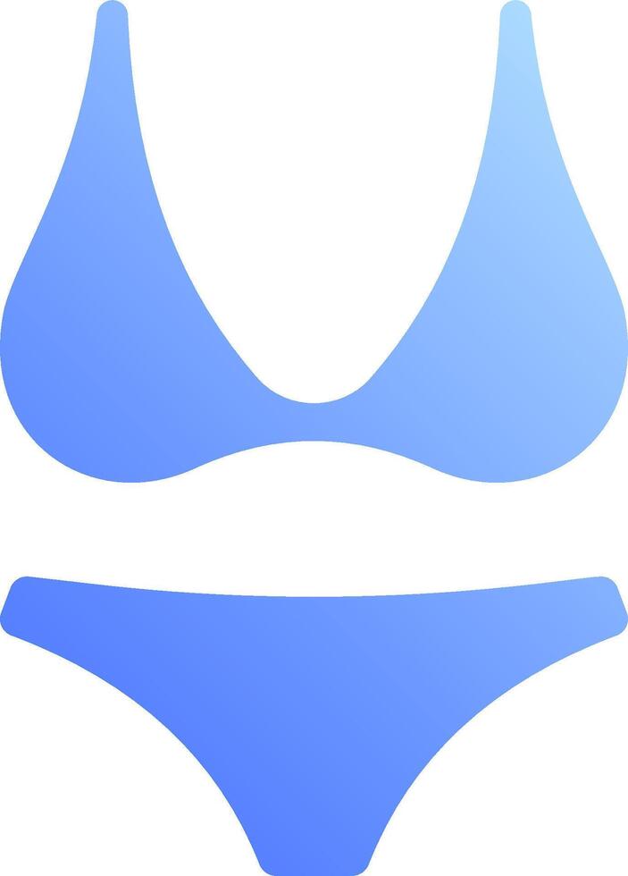 A blue bikini top and bottom on a white background vector