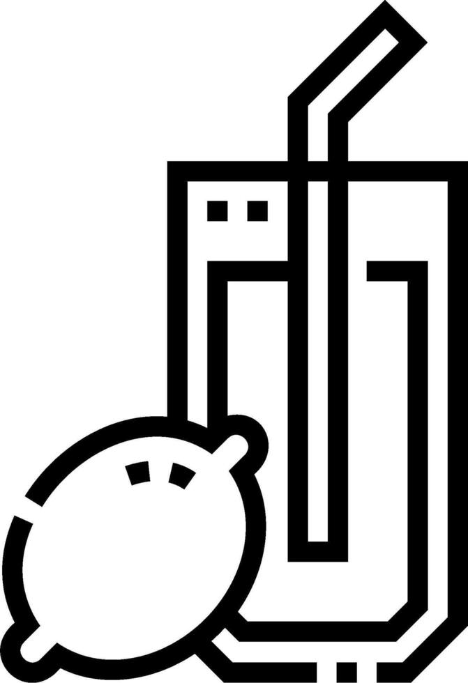 A black and white image of a drink and a slice of pizza vector