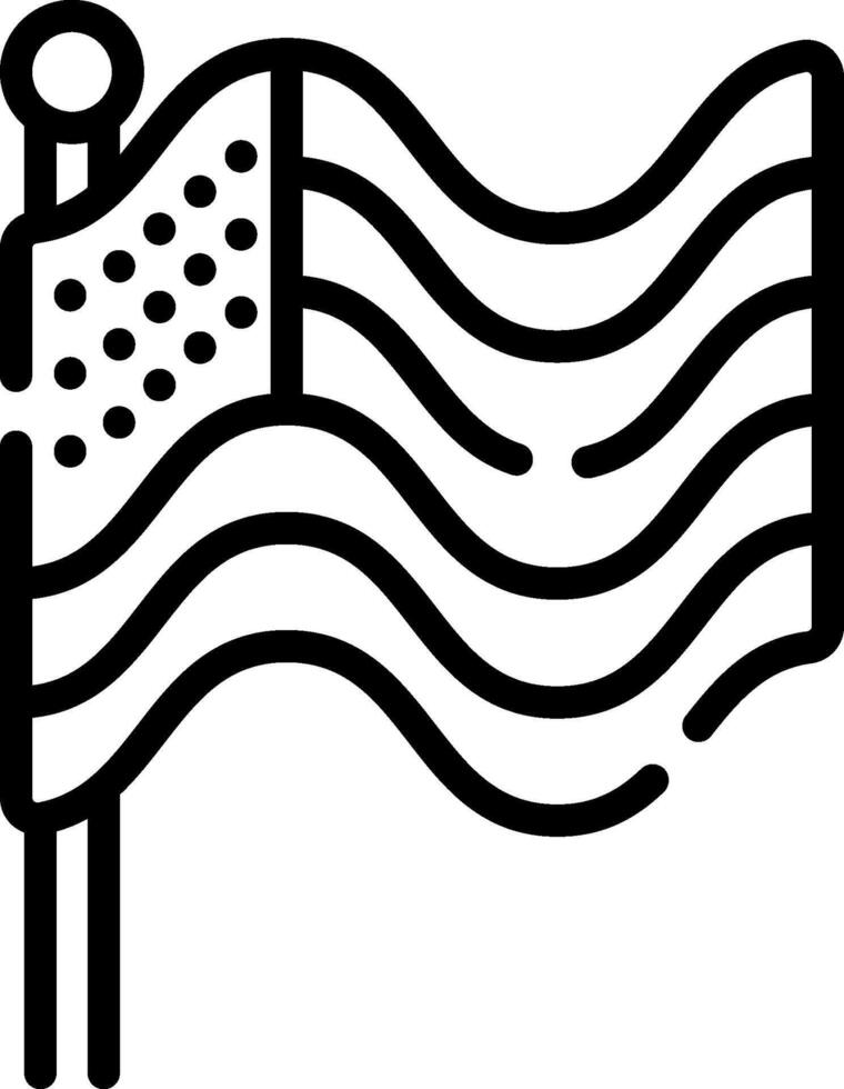 Flag icon for american flag vector