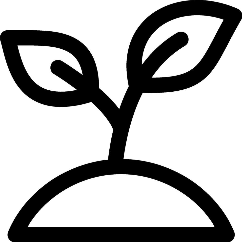 A black and white plant icon vector