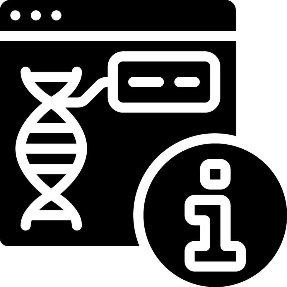 A black and white icon of a dna strand vector