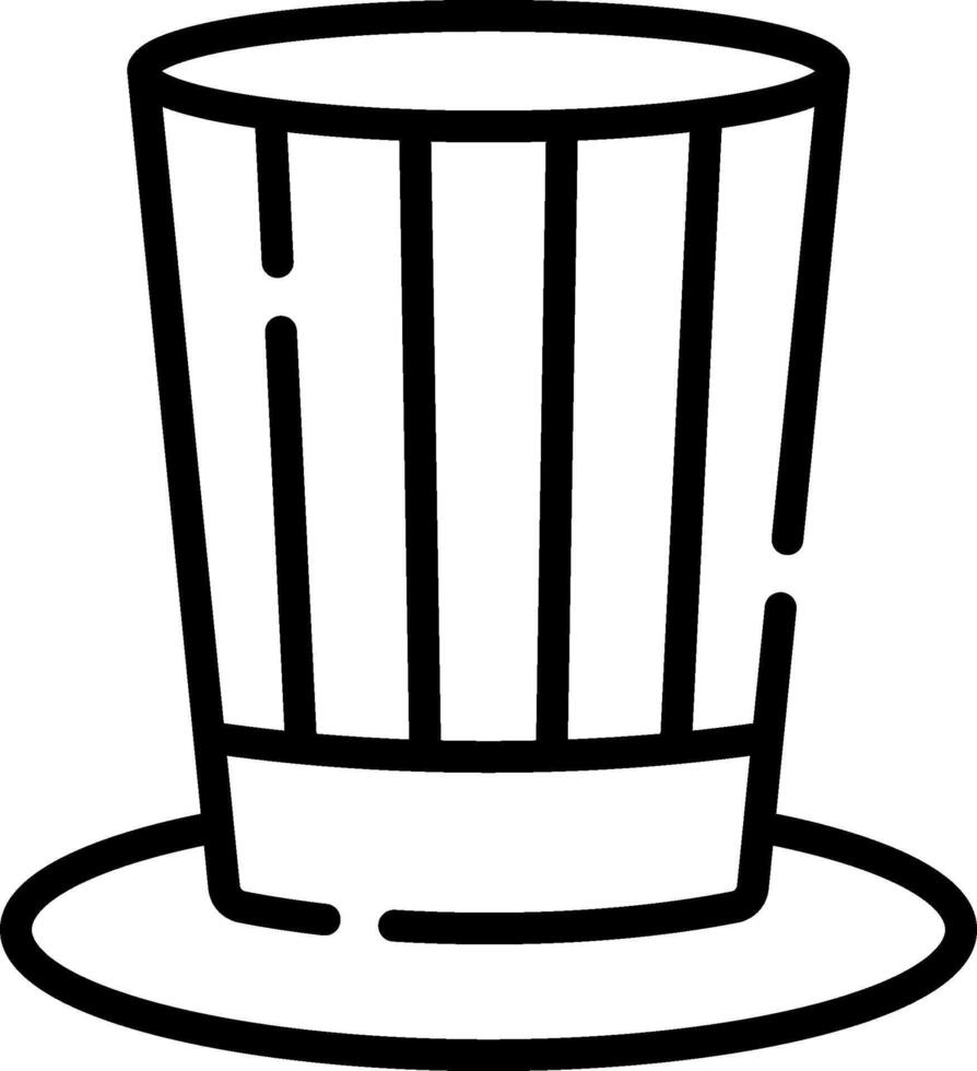 A black and white illustration of a hat vector