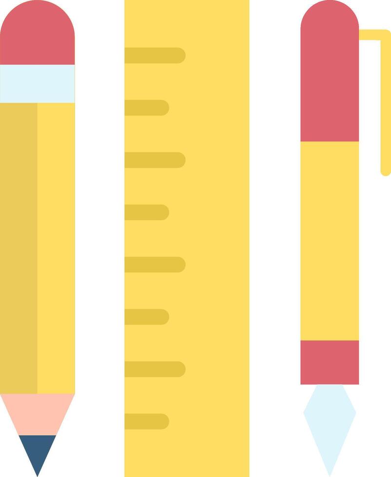 A ruler, pencil and ruler clipart vector