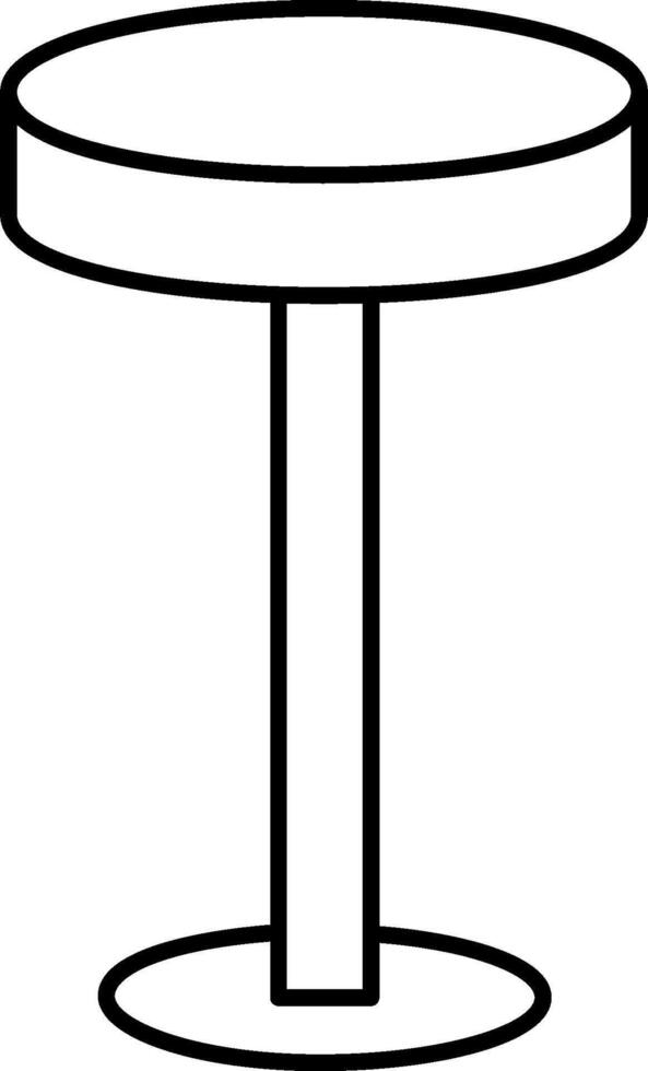 Table with round base illustration vector