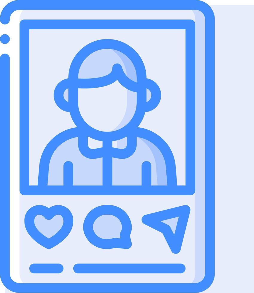 A person is on a phone screen with a heart and a heart icon vector