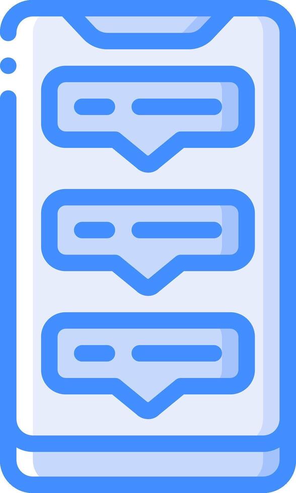 A blue folder with four lines on it vector
