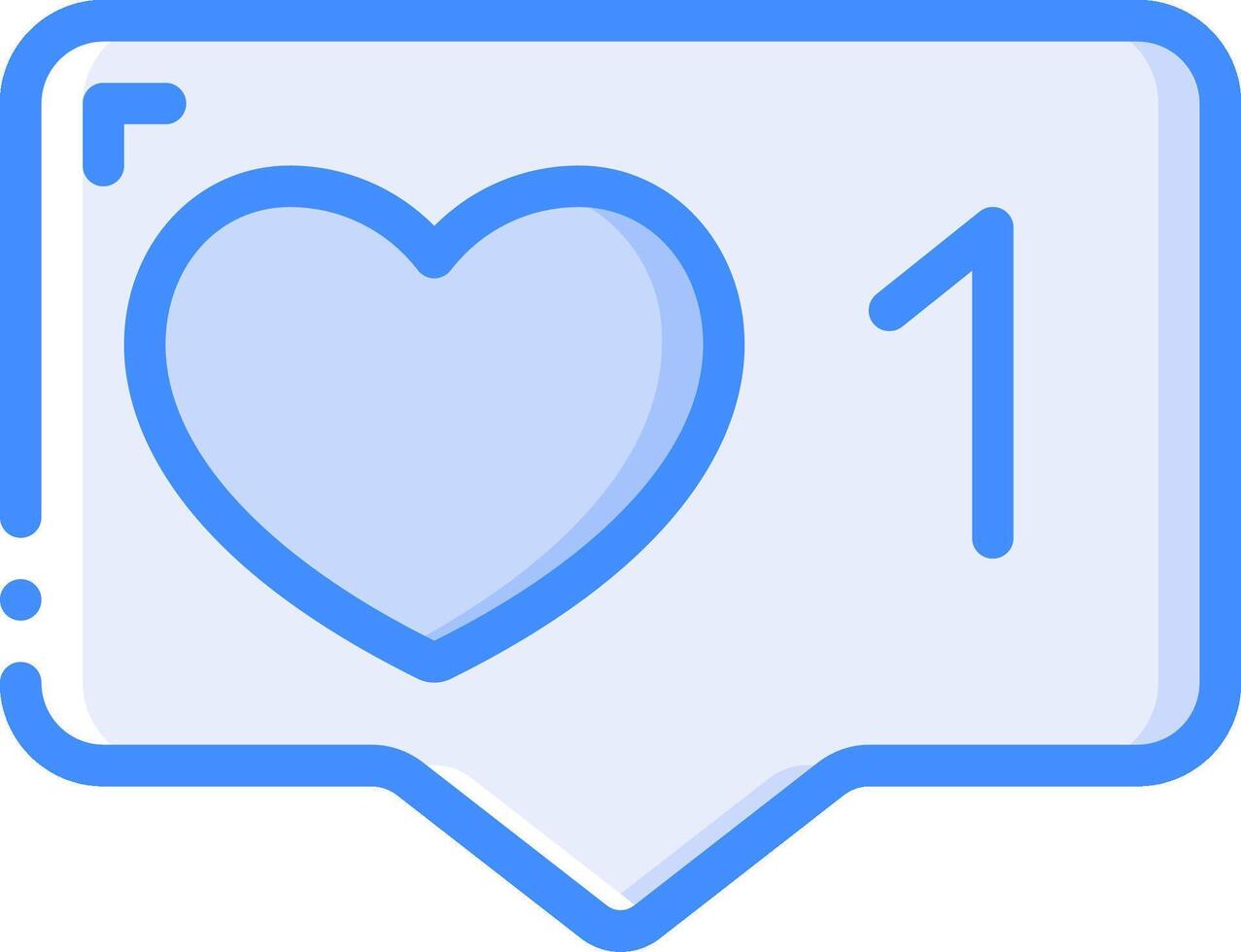 A heart icon with the number one in it vector