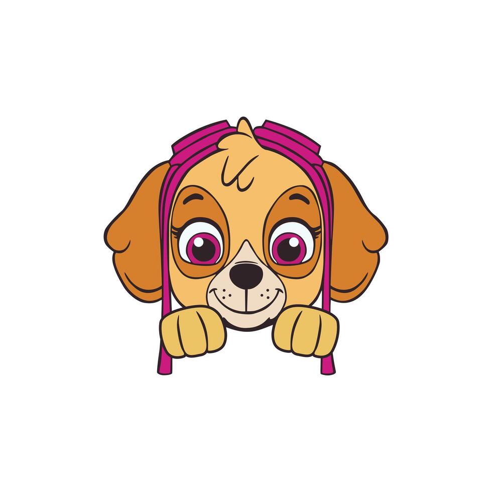 cute sky dog vector