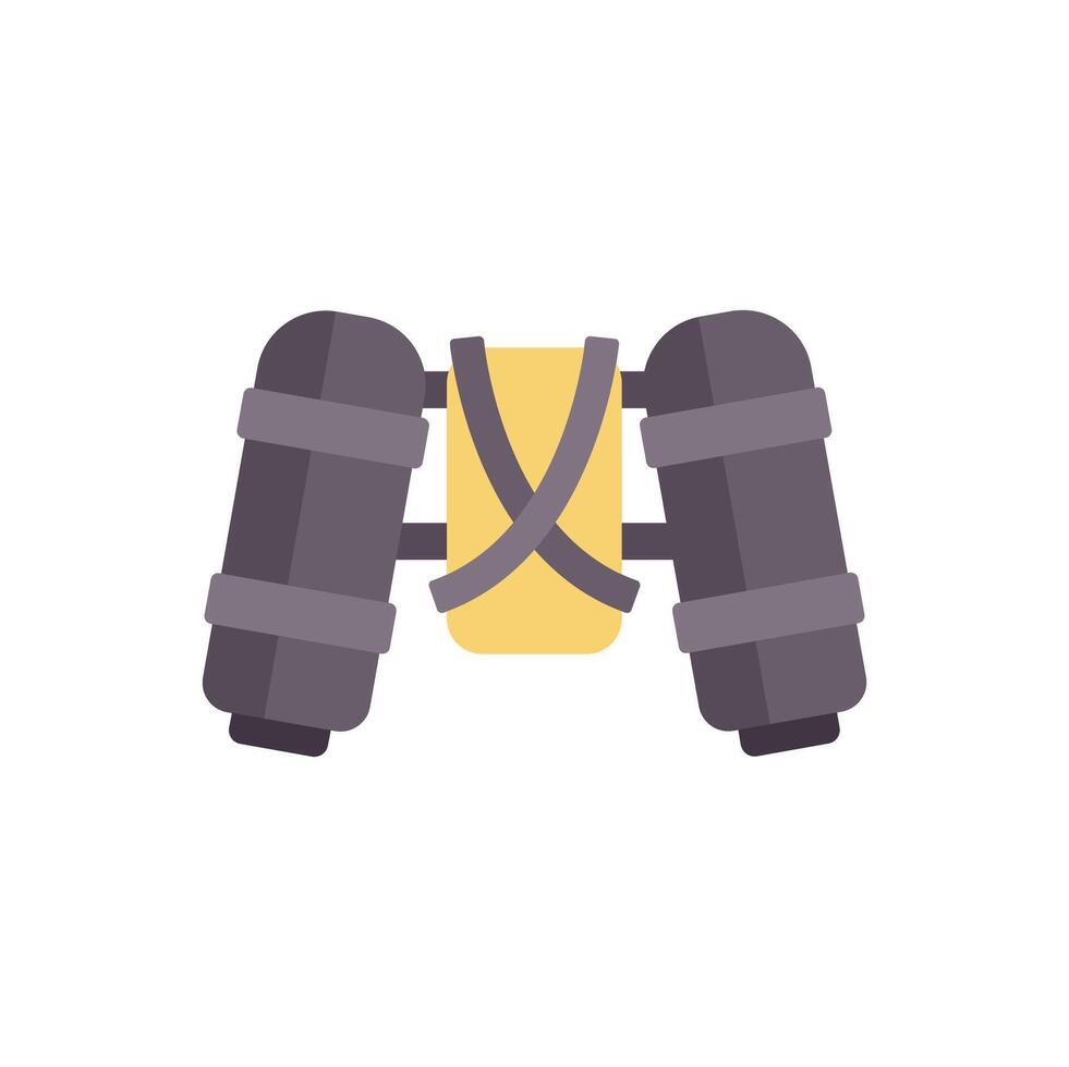 Scuba diving oxygen tanks with harness for breathing underwater vector