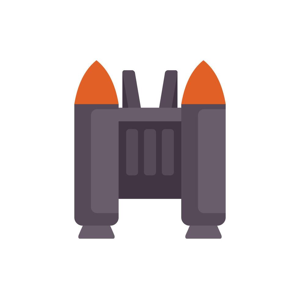 Modern jetpack providing personal powerful flight technology vector