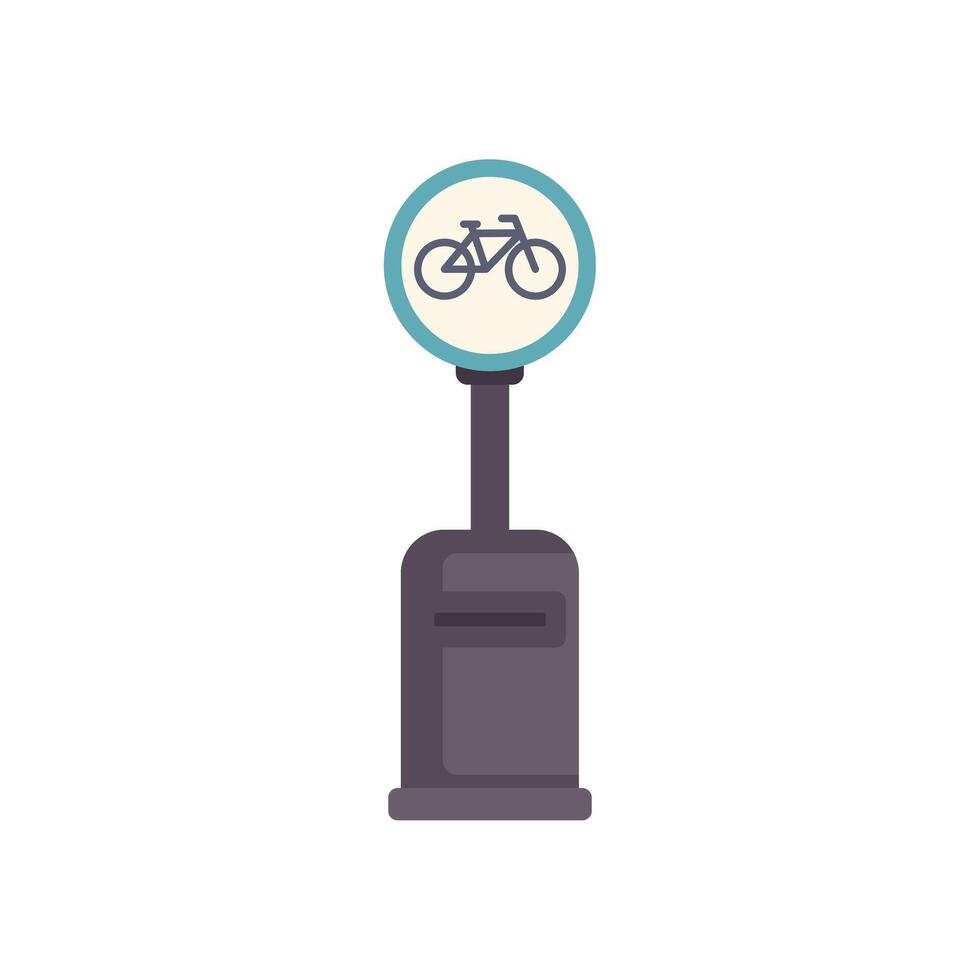 Bicycle parking sign showing designated area for bikes vector