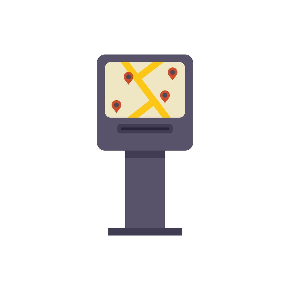 City street gps navigation terminal showing location map vector