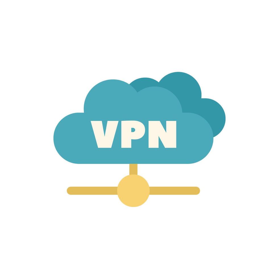 Cloud computing vpn access providing secure connection vector