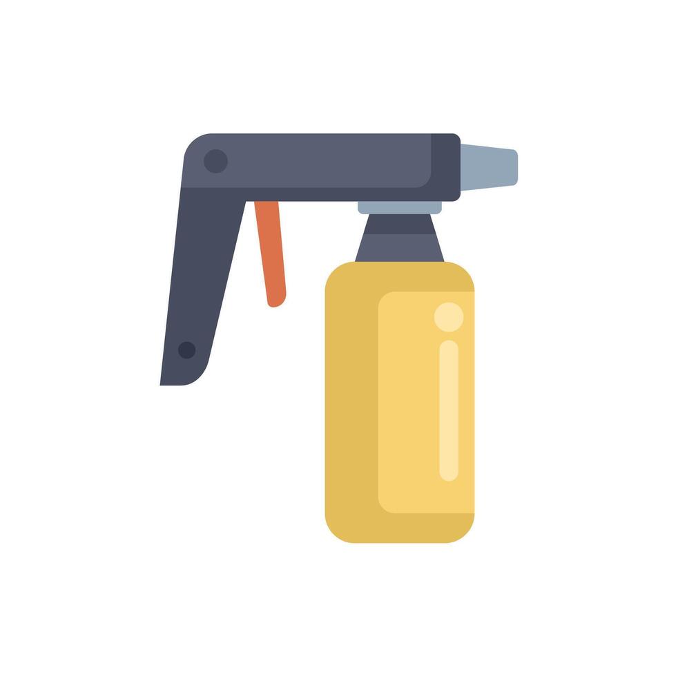 Spray bottle with chemical liquid for gardening vector