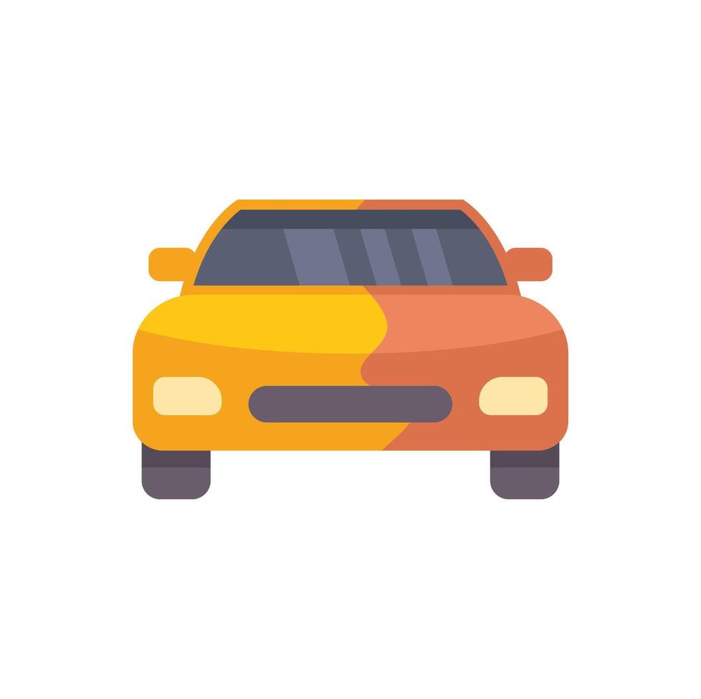 Car showing paint job before and after treatment vector