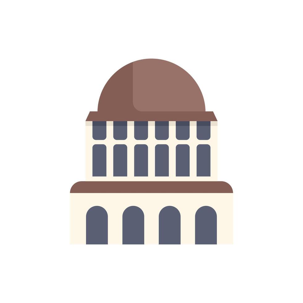 Capitol building with dome and columns representing government and democracy vector
