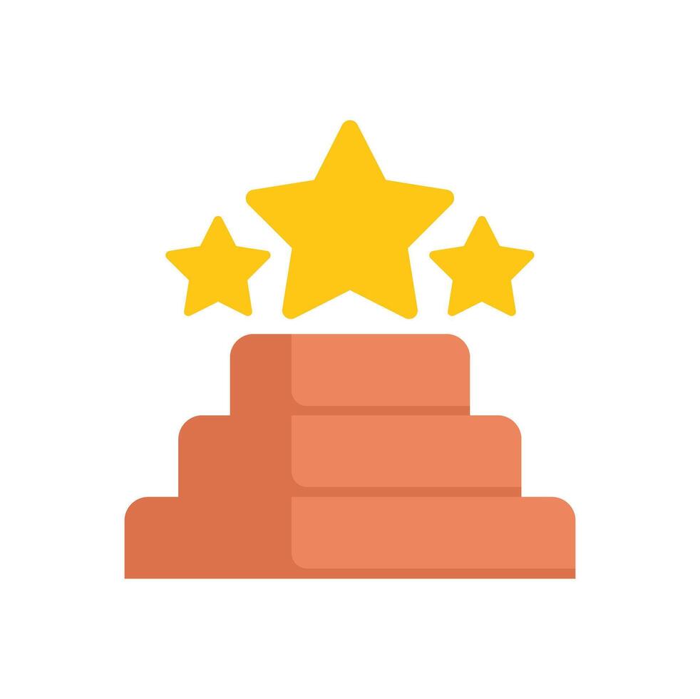 Podium with stars representing success and achievement vector