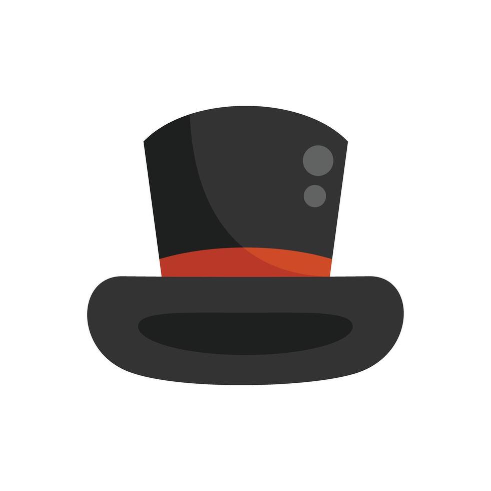 Black top hat waiting for magician to perform a trick vector