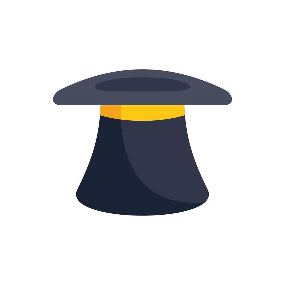 Classic magician top hat floating on white background vector