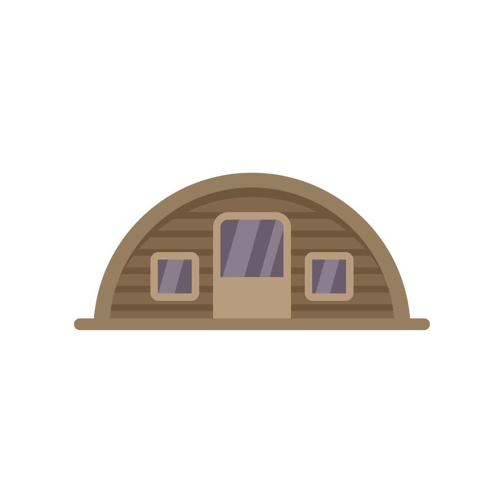Quonset hut building showing minimalist architectural style vector
