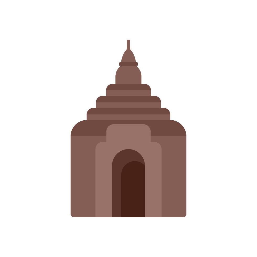 Ancient buddhist temple building representing spirituality and culture vector