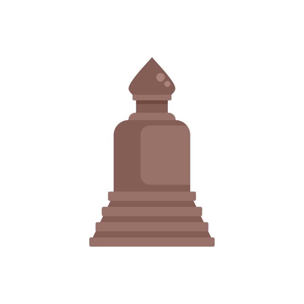 Ancient buddhist stupa standing tall on steps illustration vector