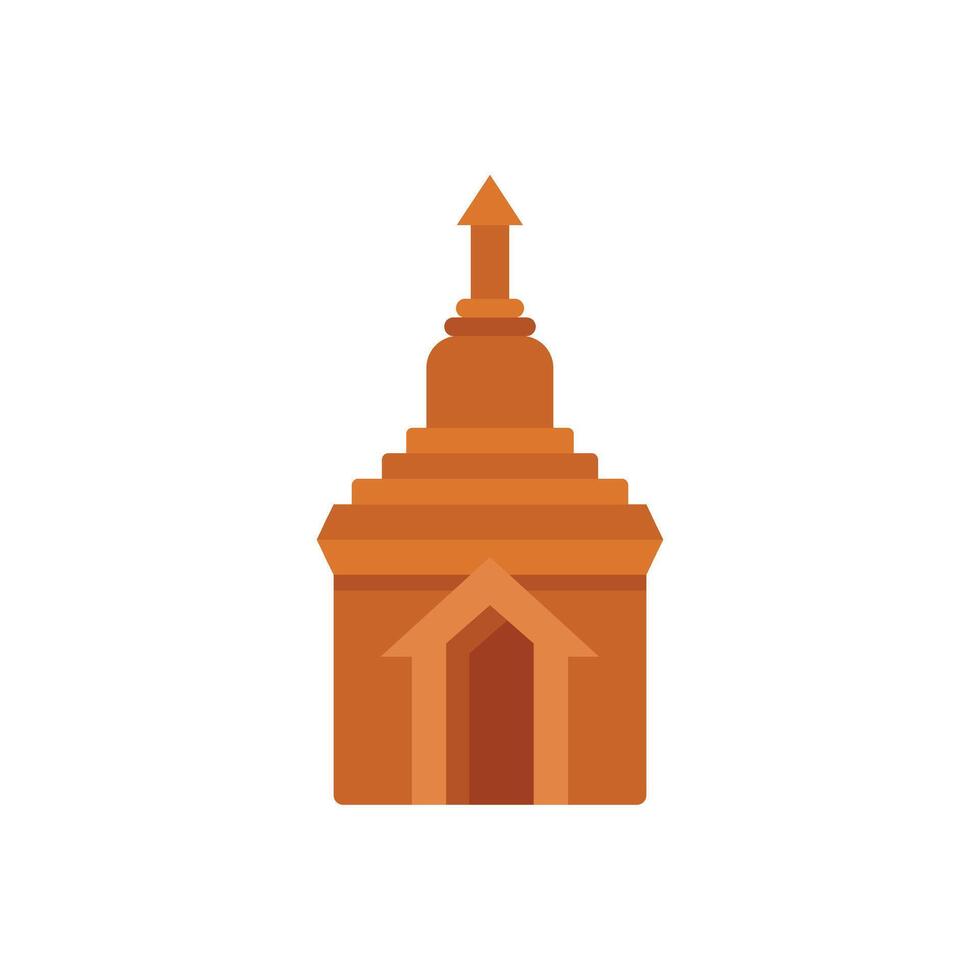 Ancient buddhist temple standing tall with ornate spire reaching for the sky vector