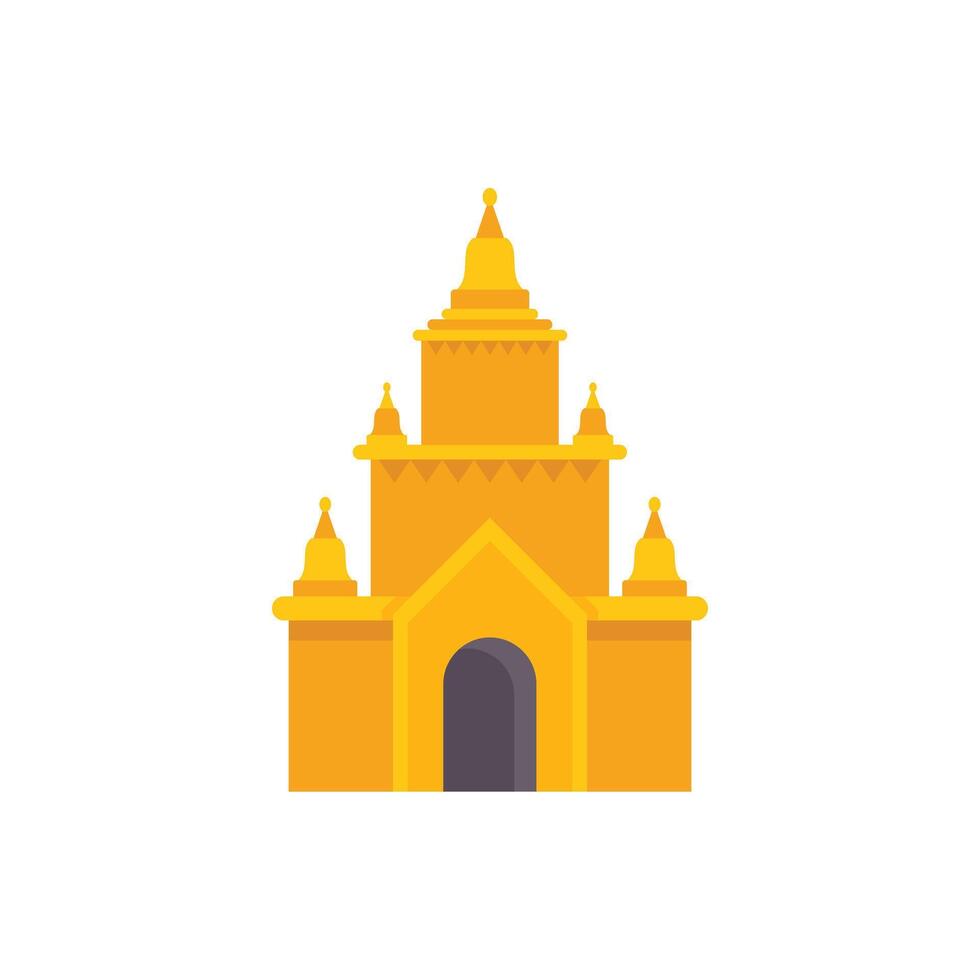 Shwedagon pagoda building showing traditional burmese architecture vector