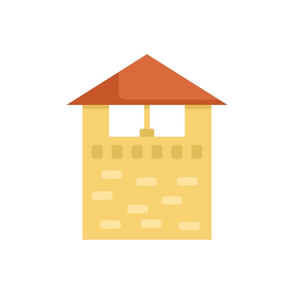 Medieval castle tower protecting the kingdom from enemies vector