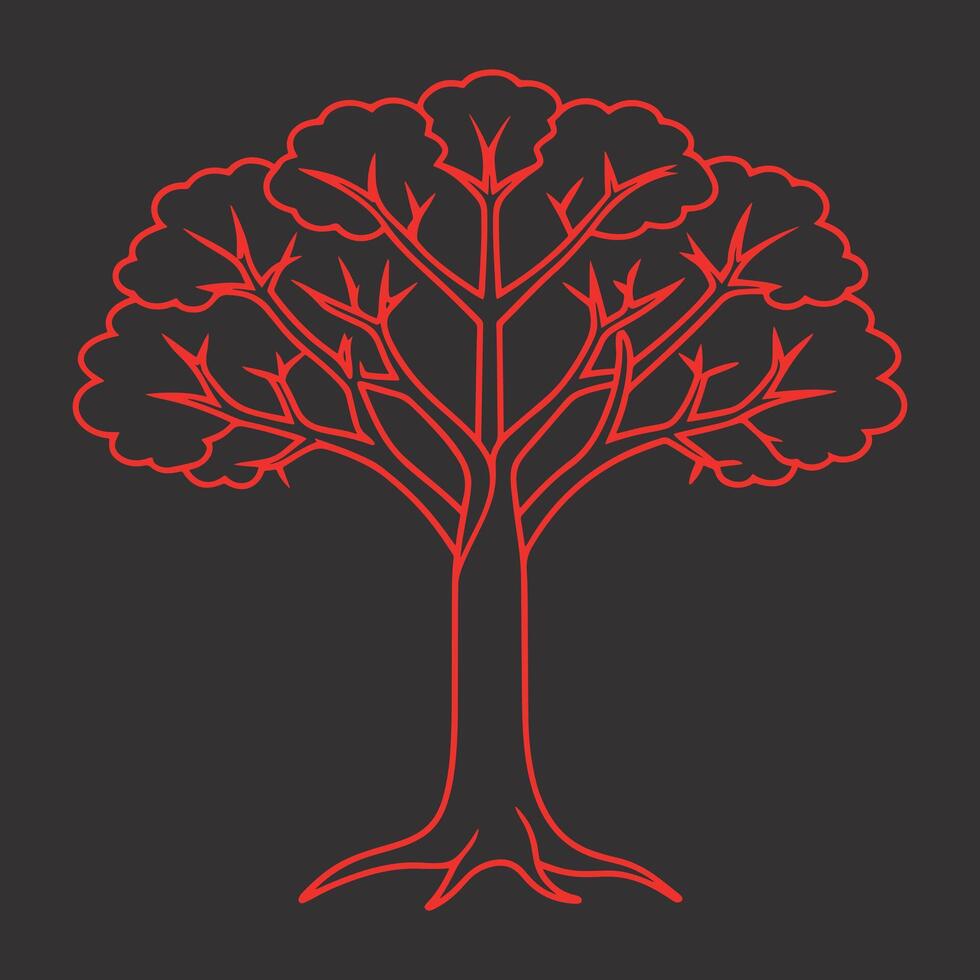 Creative Tree Illustration with Detail vector