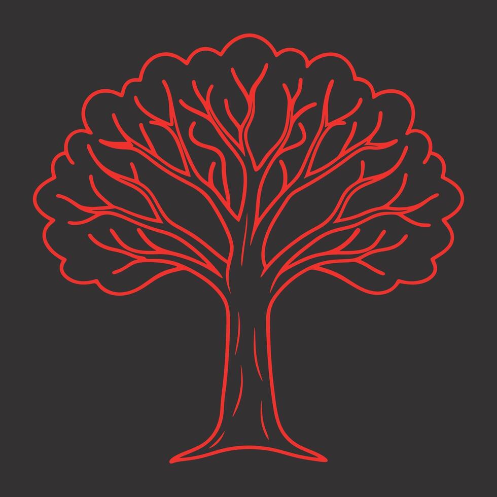 Detailed Tree Artwork for Designers vector