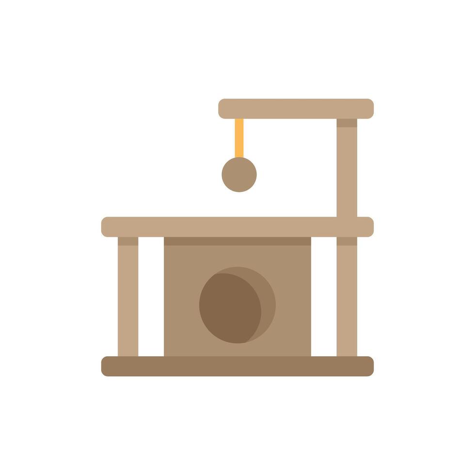Cat tree providing comfort and entertainment for feline friends vector
