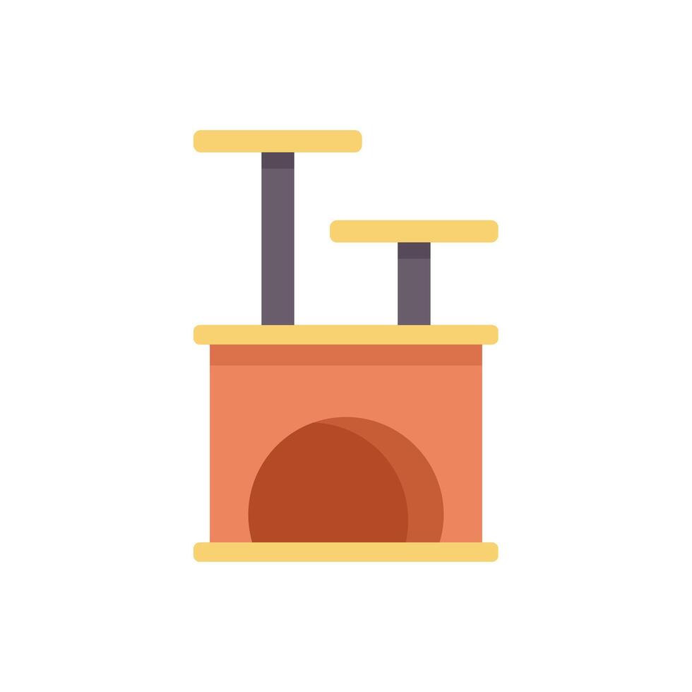 Cat tree providing comfort and entertainment for feline friends vector