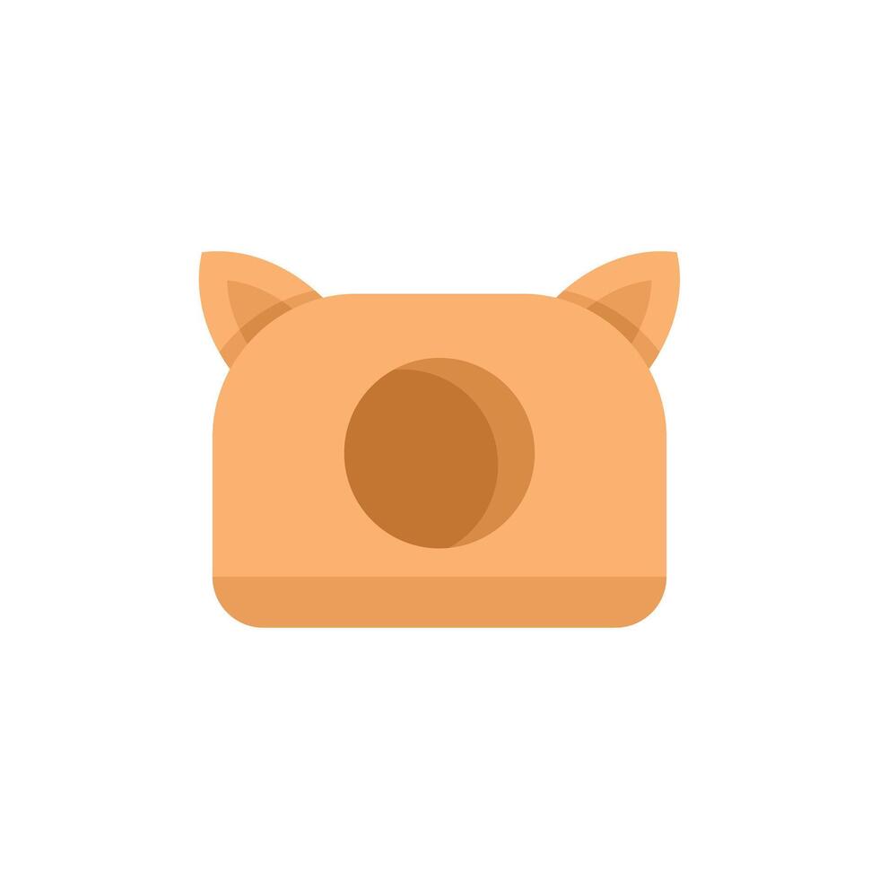 Cat house with hole maintaining privacy for pet vector