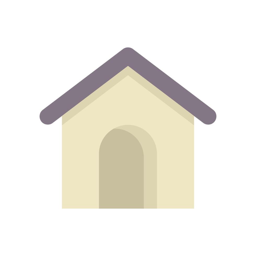 Empty doghouse providing shelter for pet dog vector