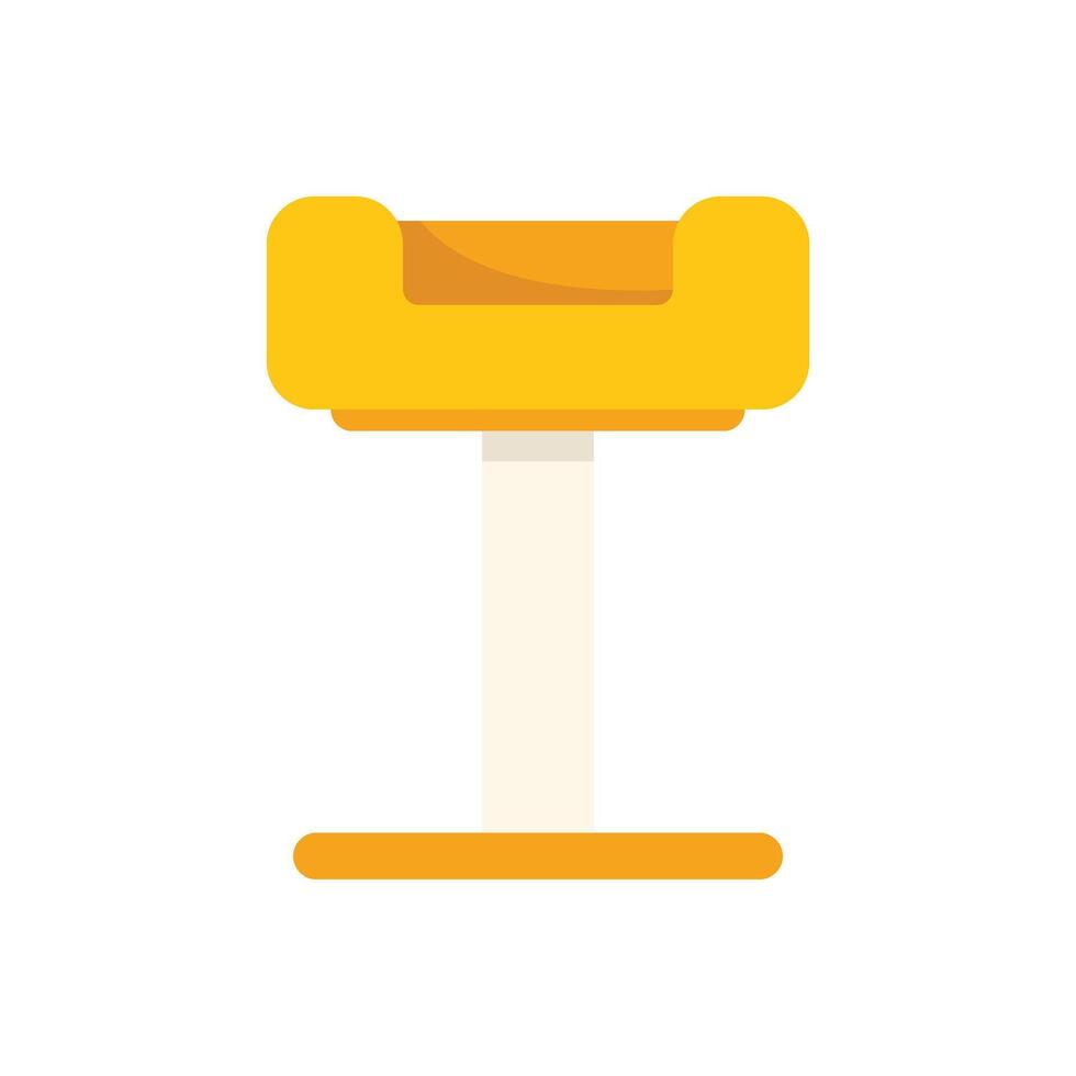 Cat tree with scratching post is standing on the floor vector