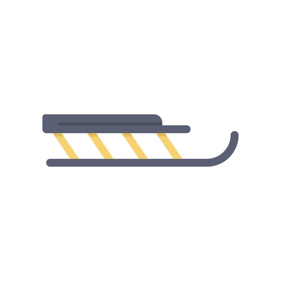 Wooden sled standing on snow representing winter season vector