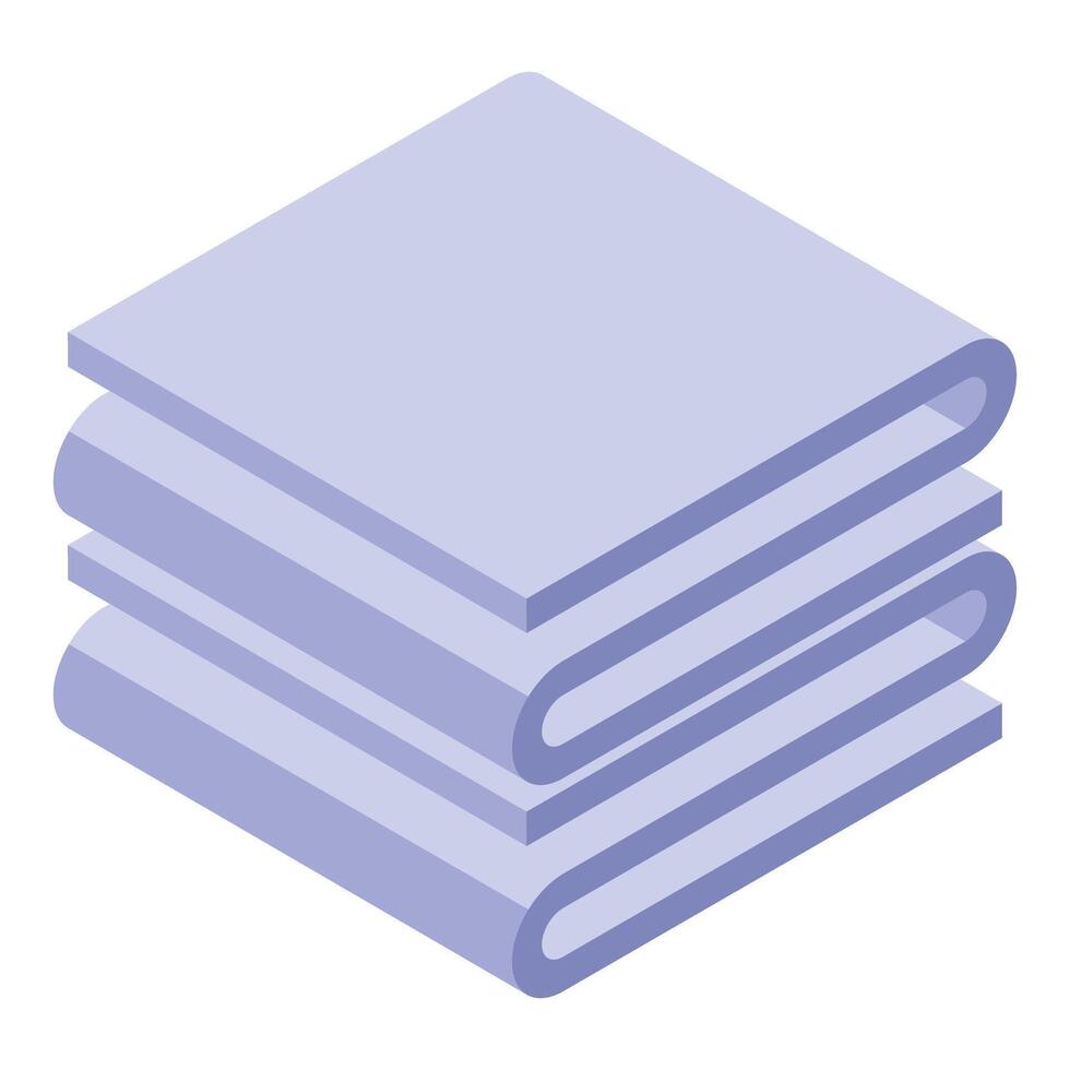 Folded laundry forming a neat stack of clean towels vector