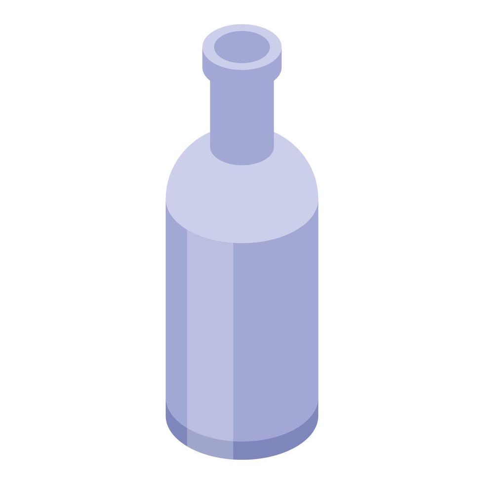 Isometric purple bottle showing minimalist design vector