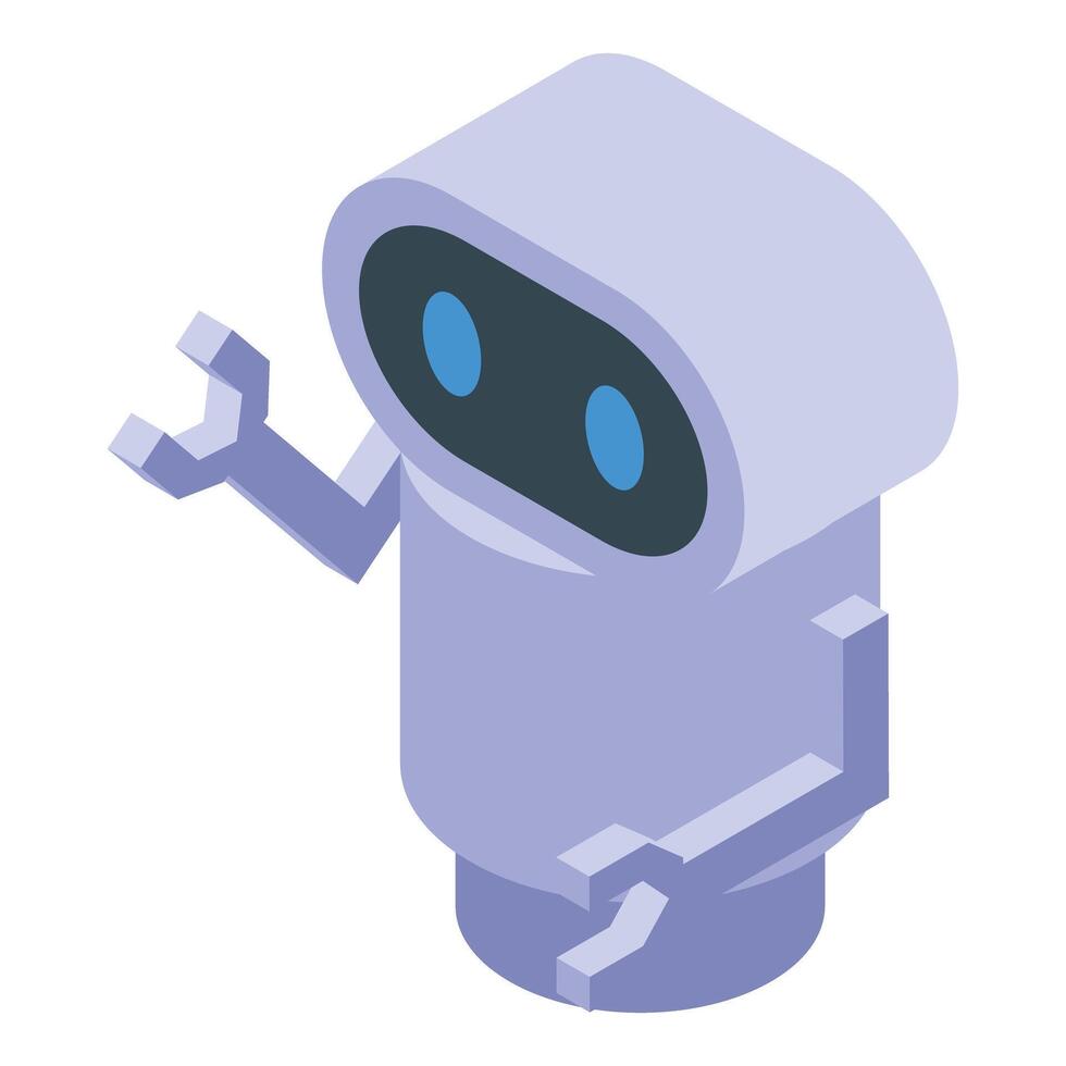 Chatbot showing support with open hand gesture vector