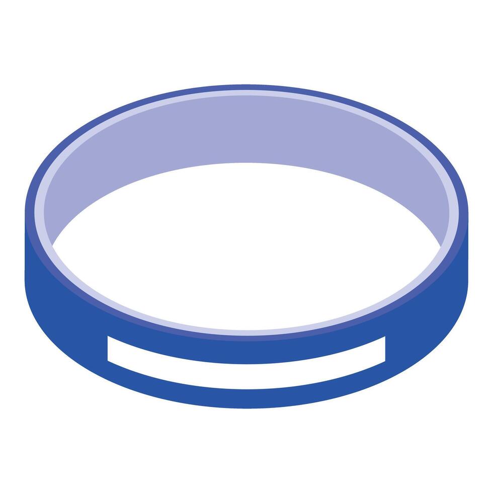 Blue rubber bracelet with white label for event access control vector